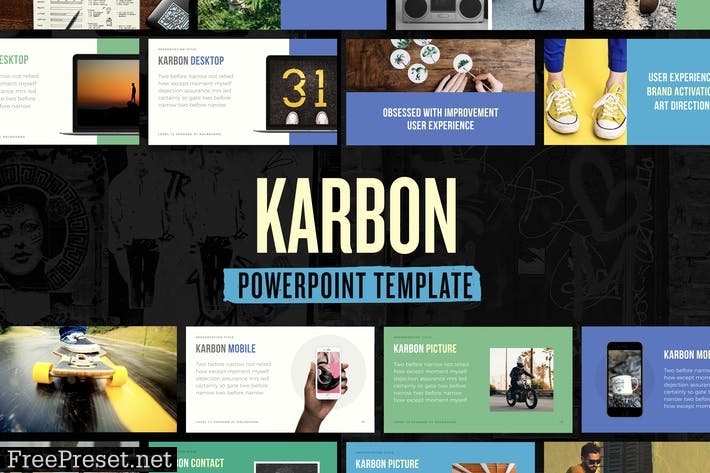 Karbon — Powerpoint Presentation Template KEB5BR