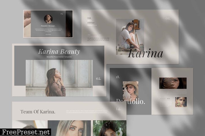 Karina - Beauty Presentation PowerPoint Template NFJFJ2M