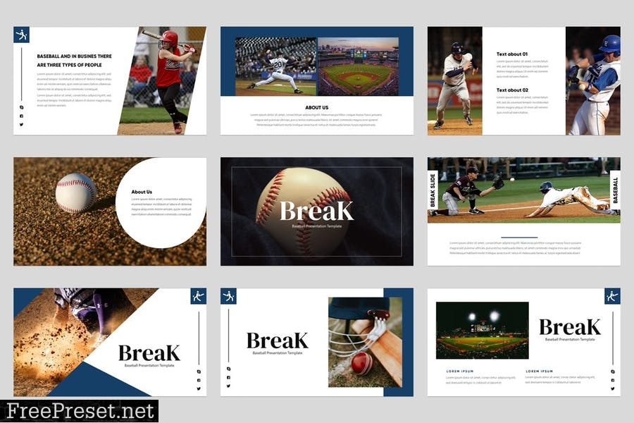 KASTI - Baseball Sport Powerpoint Template NRG55DV