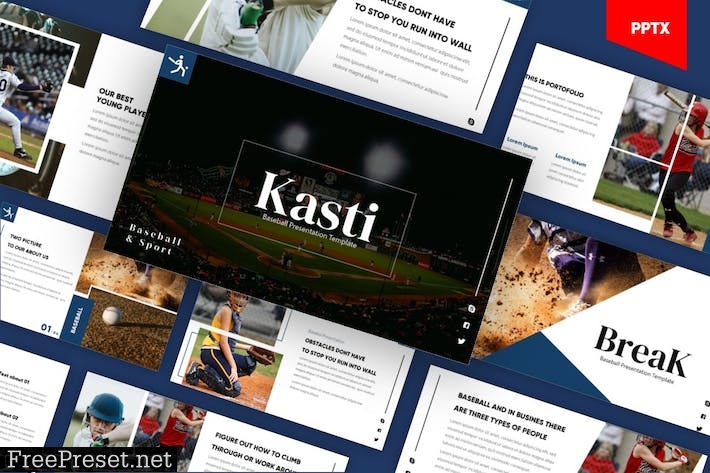 KASTI - Baseball Sport Powerpoint Template NRG55DV