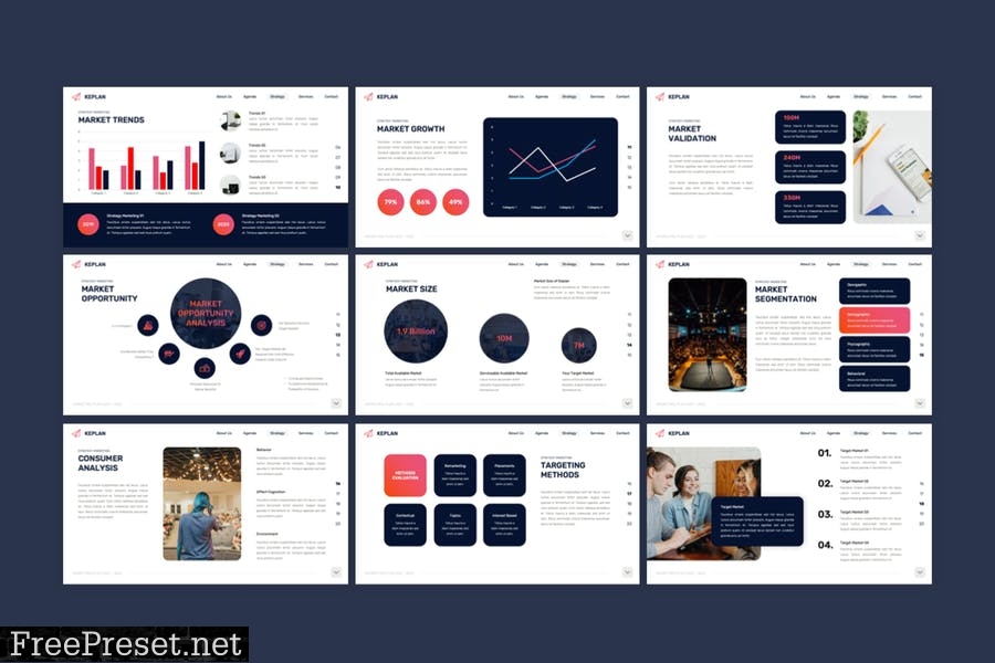 Keplan - Marketing Plan PowerPoint Template L8QRFLS