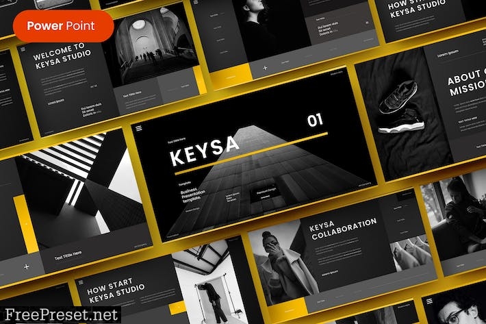 Keysa – Business PowerPoint Template WAZAWMF