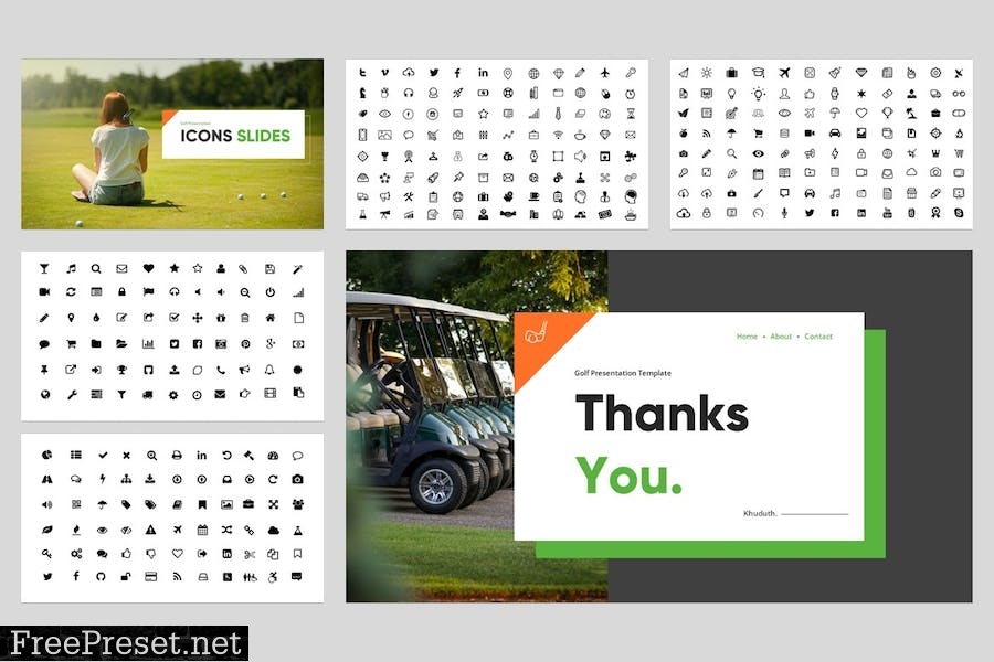 Khudut - Golf & Multipurpose Powerpoint Template VUQ2QB5