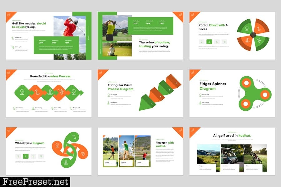 Khudut - Golf & Multipurpose Powerpoint Template VUQ2QB5