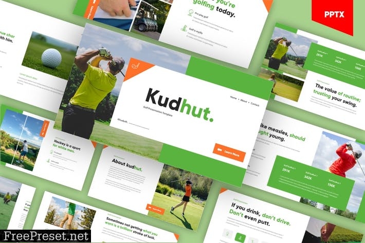 Khudut - Golf & Multipurpose Powerpoint Template VUQ2QB5