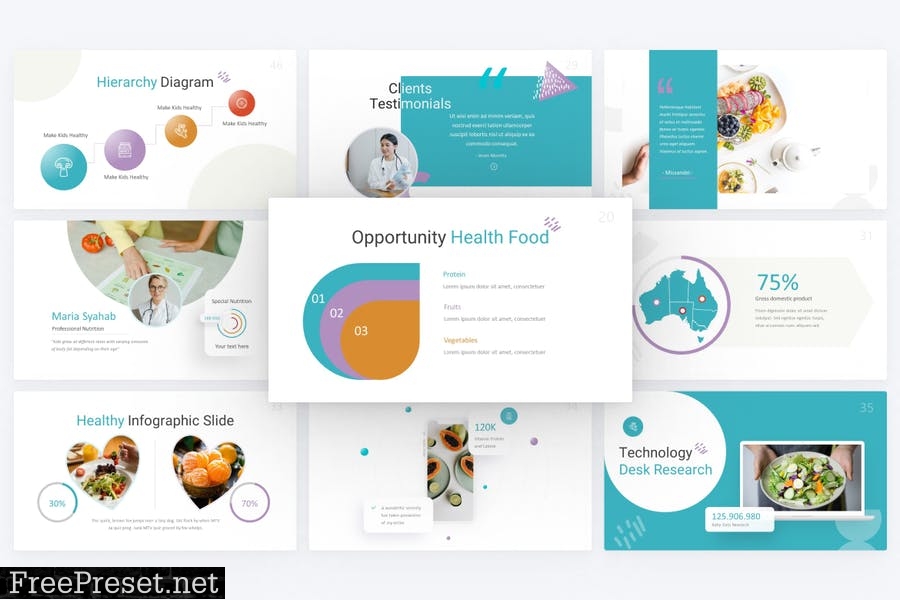 Kidfair Healthy Food Google Slides Template NEEBL3J