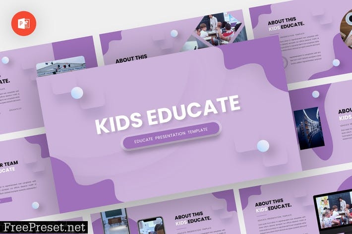 Kids - Educate Powerpoint Template R927AJU