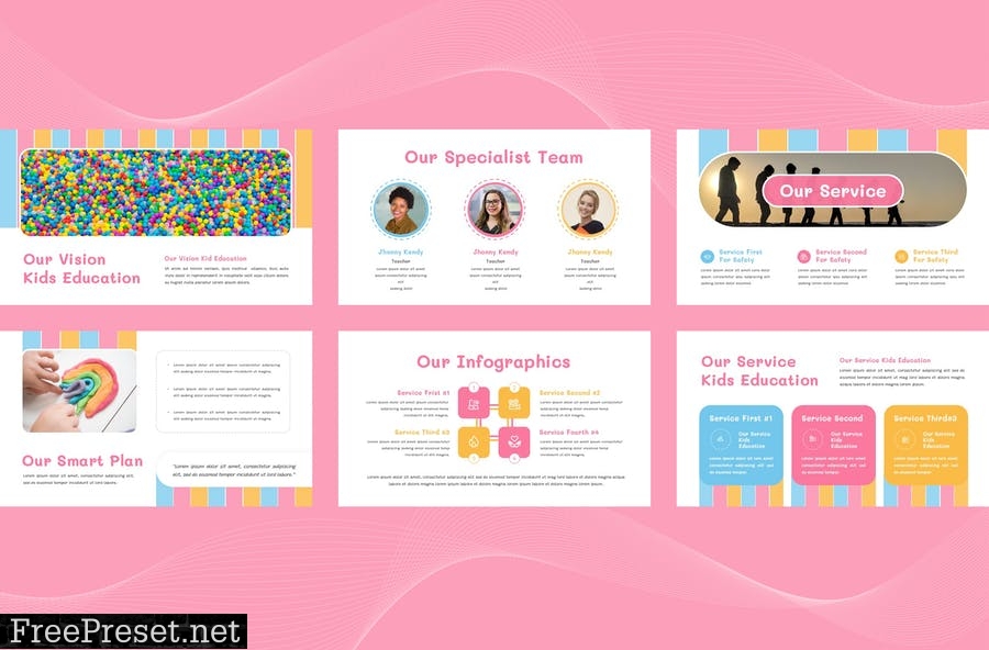 Kids Education Presentation Template - Powerpoint P4PQ2HP