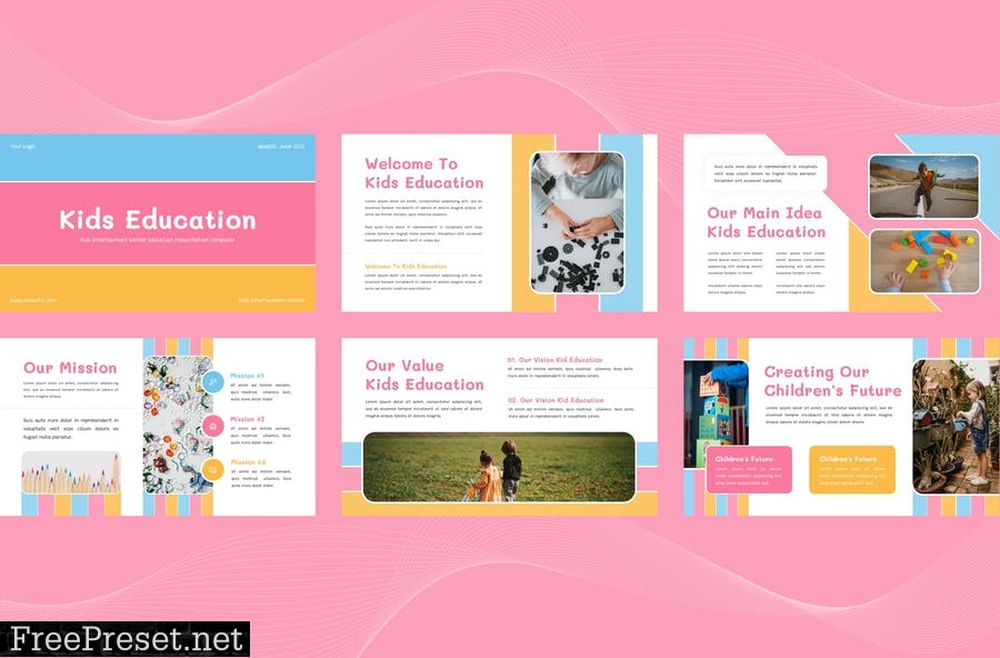 Kids Education Presentation Template - Powerpoint P4PQ2HP