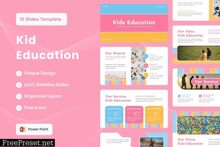 Kids Education Presentation Template - Powerpoint P4PQ2HP