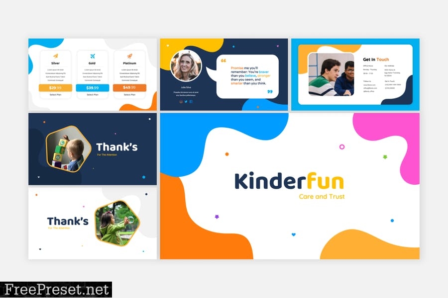 Kinderfun - Kindergarten & Preshool PowerPoint VYKXRNW