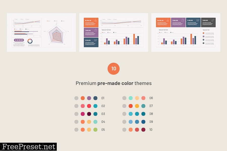 KPI Dashboard Kit PowerPoint Templates P77M6B5