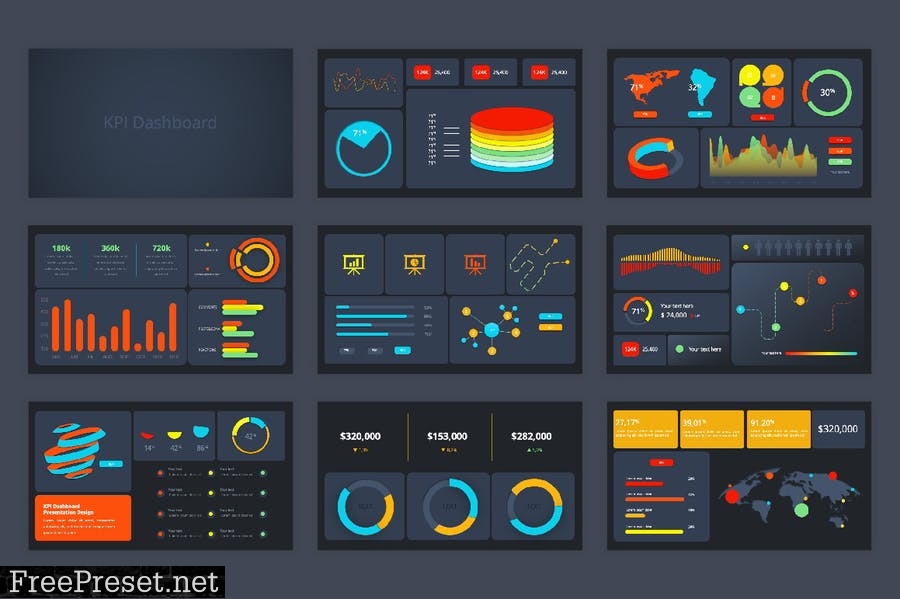 KPI Dashboard PowerPoint Template MWC6YE4