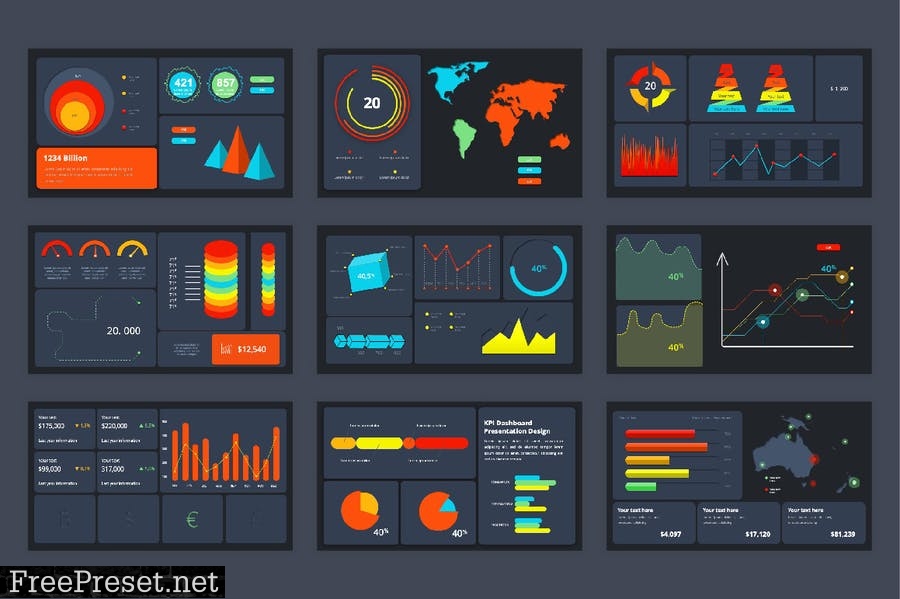 KPI Dashboard PowerPoint Template MWC6YE4