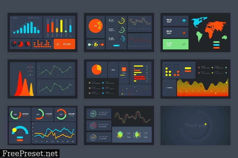 KPI Dashboard PowerPoint Template MWC6YE4