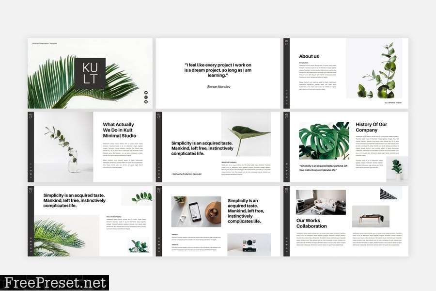 Kult - Minimal Creative PowerPoint Template 8HSKWXN