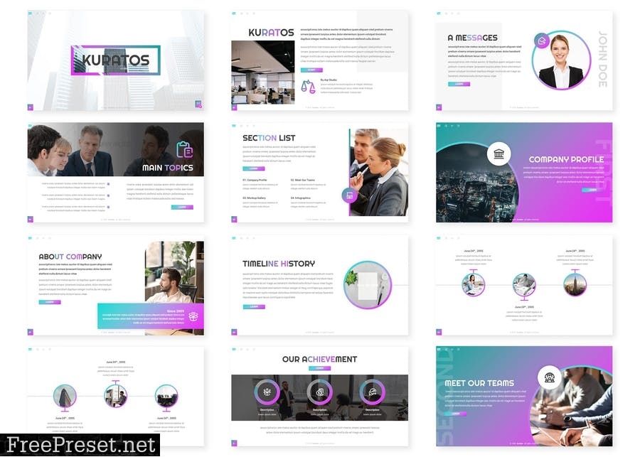 Kuratos - Presentation Template XEQSTNC