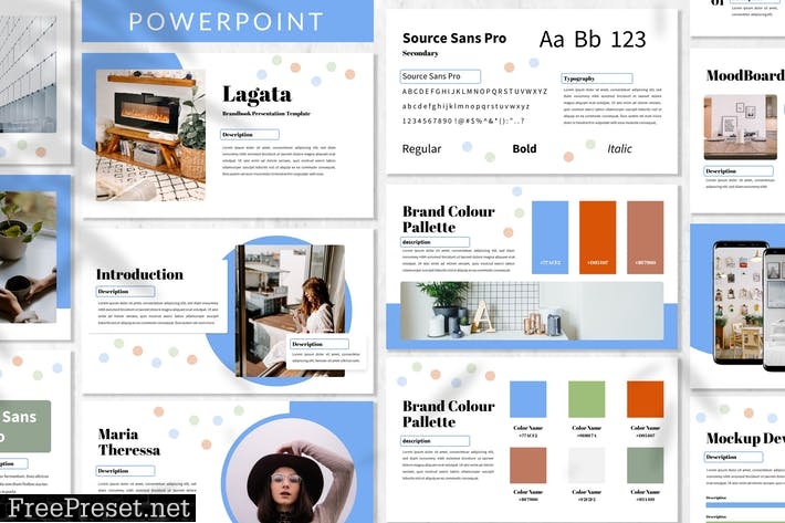 Lagata - Creative Brandbook Powerpoint Template 6GLYU2T