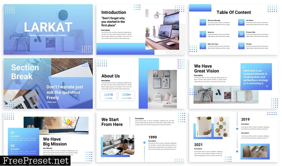 Larkat - Business Powerpoint Template VWNCJFF