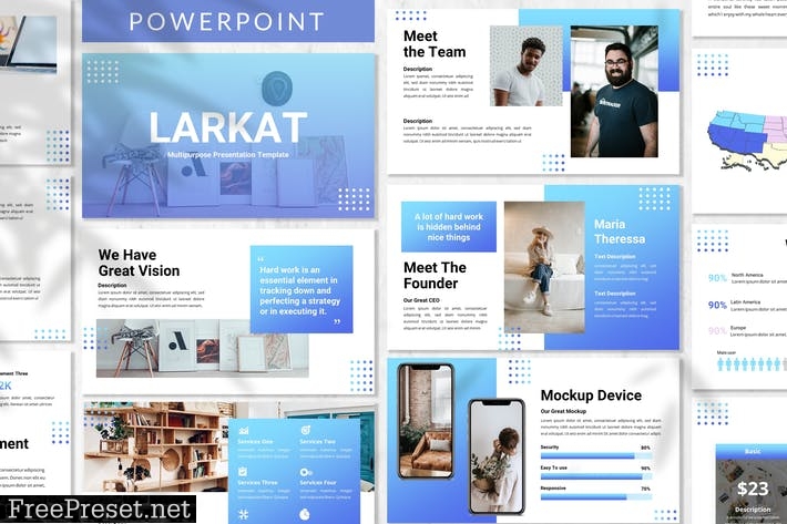 Larkat - Business Powerpoint Template VWNCJFF