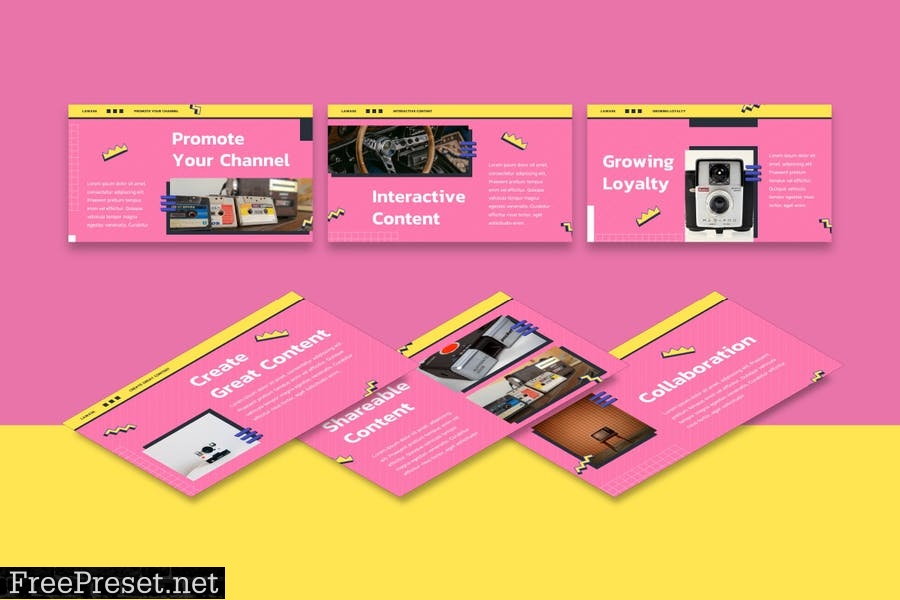 LAWASE - 90s Presentation Template 94337YC