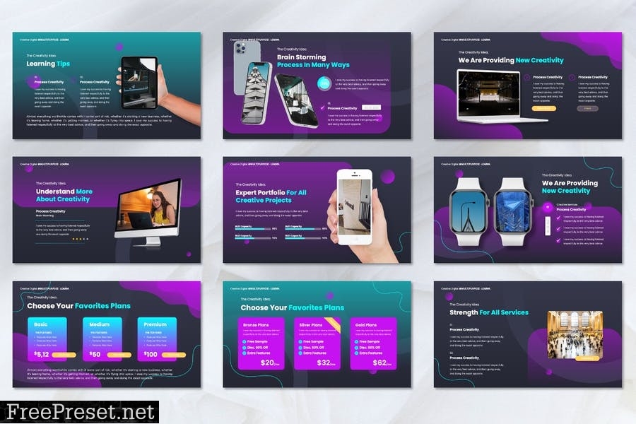 Leadra - Creative Digital Powerpoint Templates EUDA99F