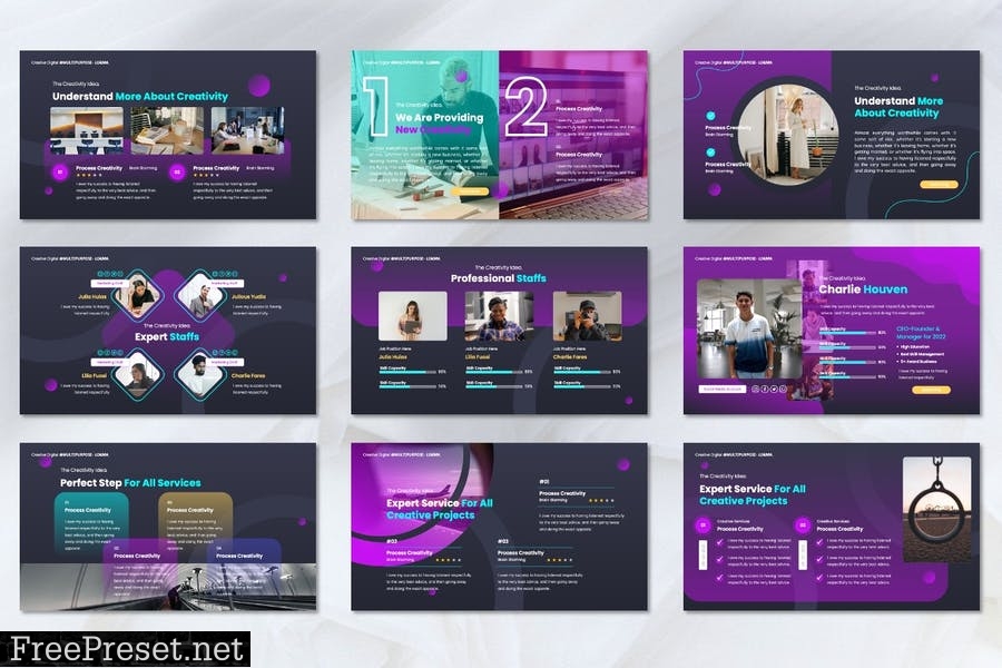 Leadra - Creative Digital Powerpoint Templates EUDA99F