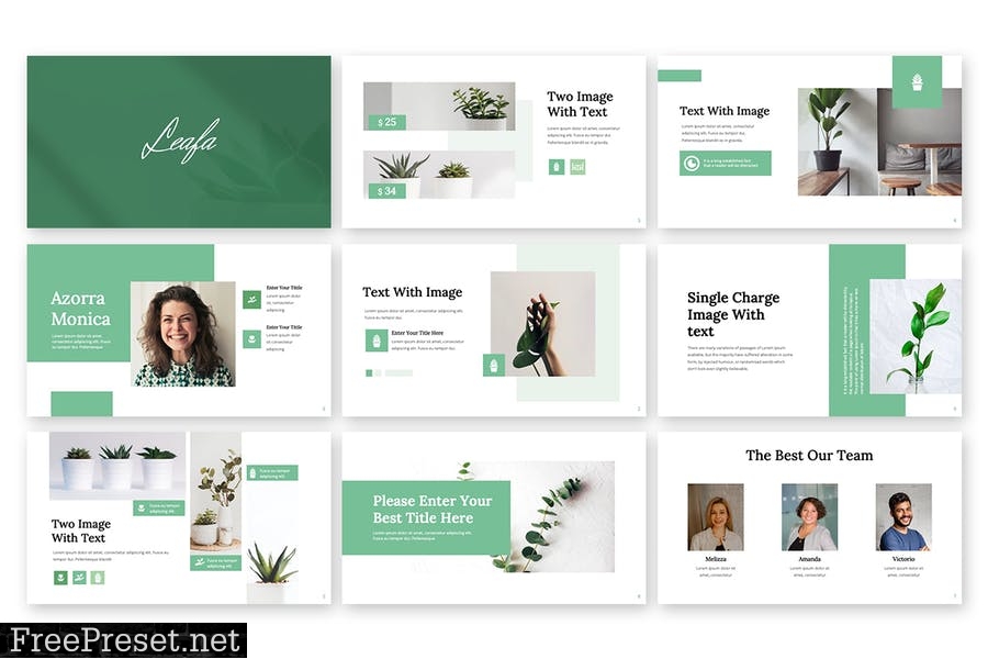 Leafa - Minimal Powerpoint Template SV9PBRP