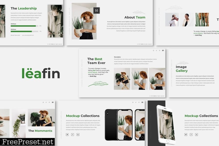 Leafin Presentation Template FJAUBFR