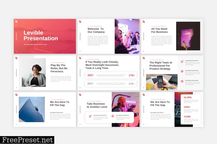 Levible - Multipurpose PowerPoint Template 9K82LVV