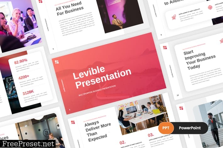 Levible - Multipurpose PowerPoint Template 9K82LVV