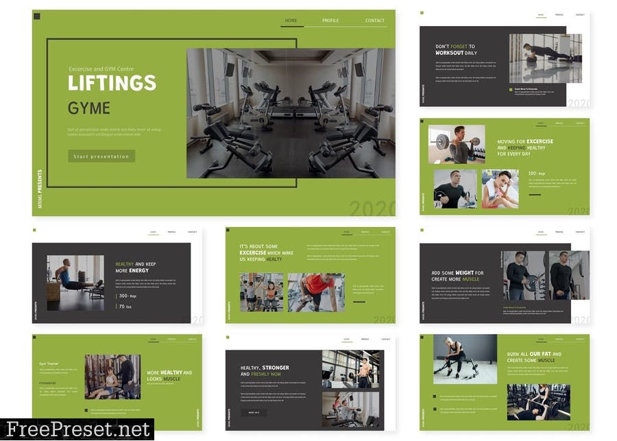 Liftings Gyme | Presentation Template 5JRF4XM