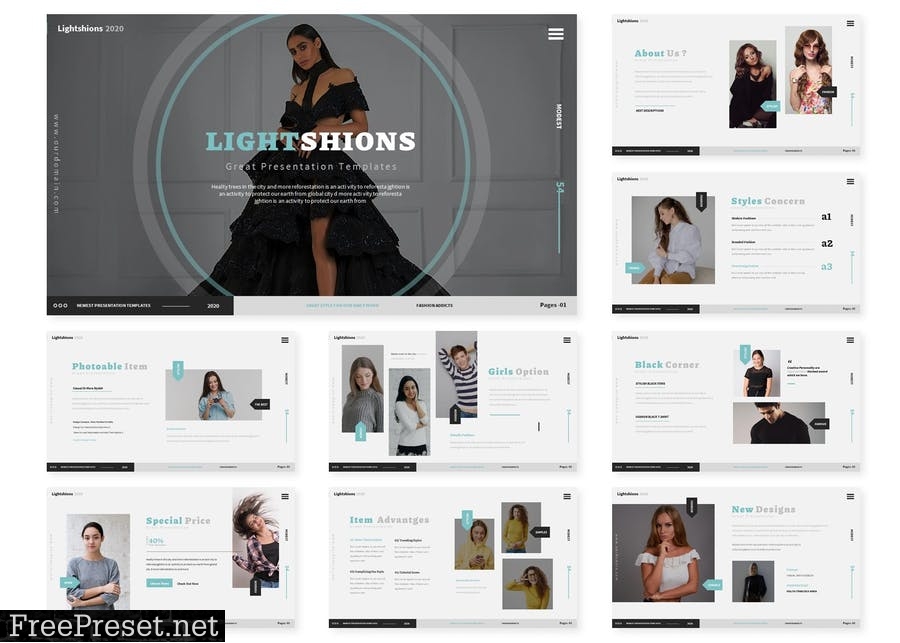 Lightshion | Powerpoint, Keynote, Google Slides B5F7SZE