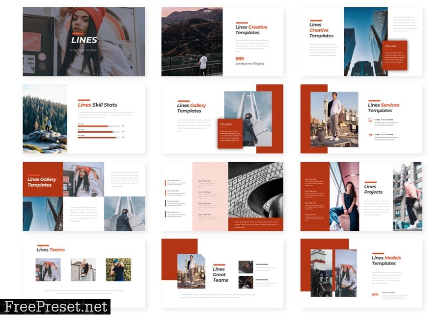 Lines - Presentation Template BQXEKT3