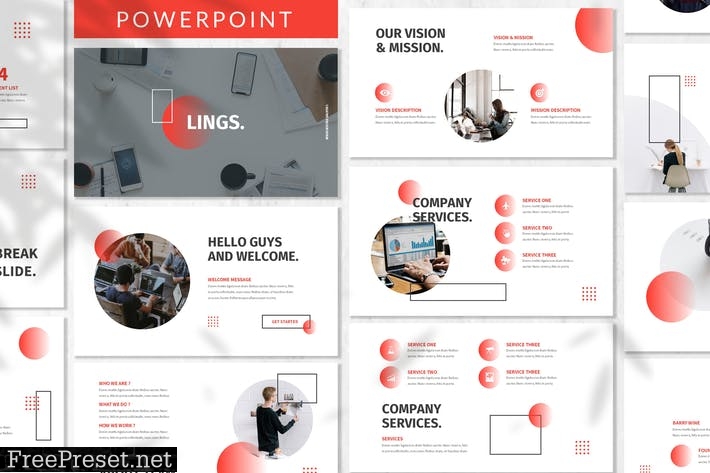 Lings - Business Powerpoint Template X83PGRK