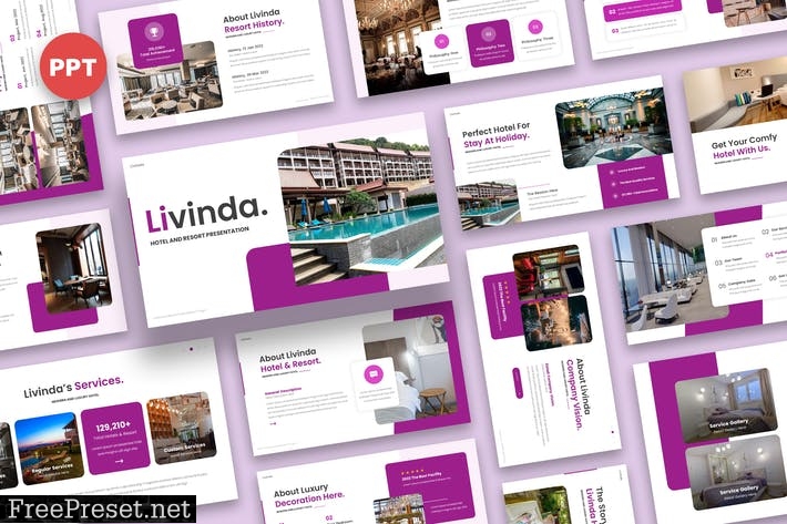 Livinda - Hotel and Resort Powerpoint 472RQVQ