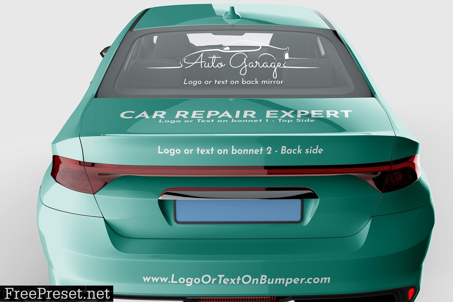 Logo on Car Mockup - 4 Views 7399379