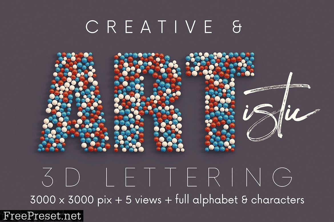 Lot of Balls - 3D Lettering 7255573