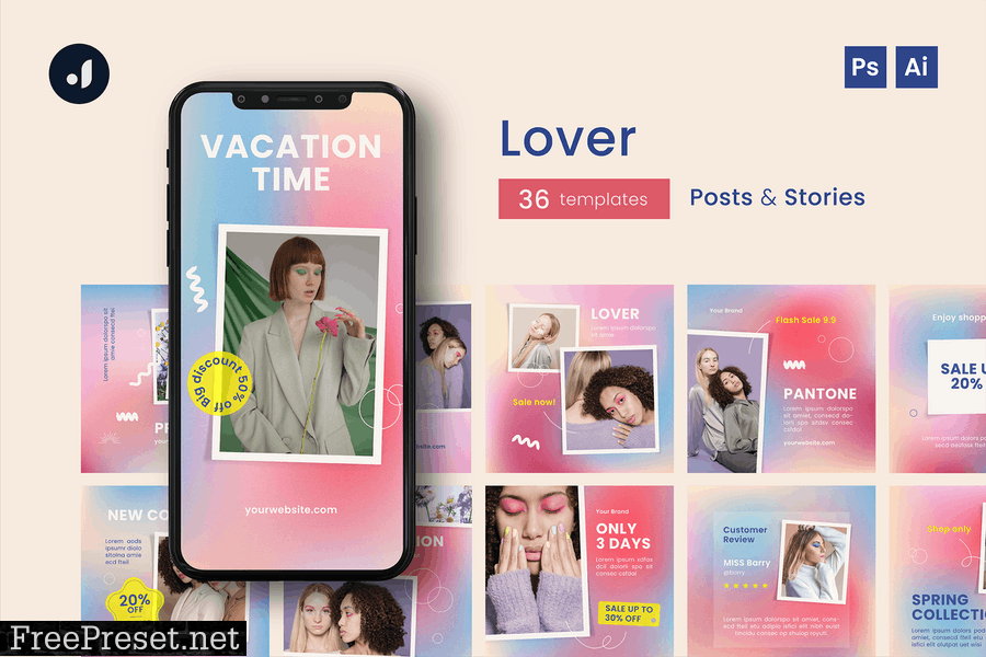 Lover Instagram Template 7BS42MQ