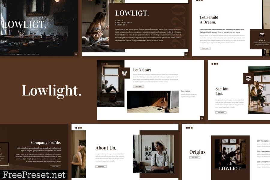 Lowlight Presentation Template P4N6WS6