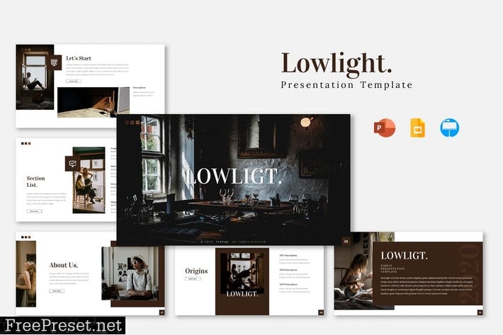 Lowlight Presentation Template P4N6WS6