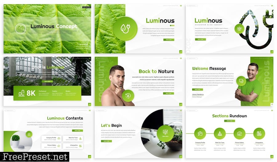 Luminous - Green Energy Prensentation Template FUAH2TN