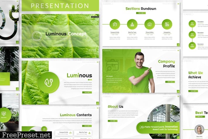 Luminous - Green Energy Prensentation Template FUAH2TN