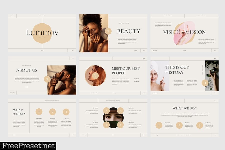 Luminov - Beauty Care Presentation Template QZWXWQW