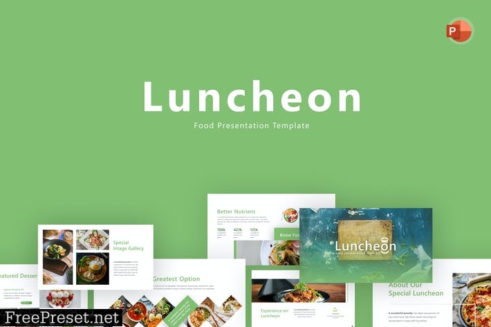 Luncheon Food PowerPoint Template YZJ2NAK