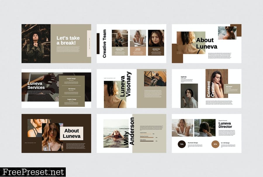 Luneva - Powerpoint Template NPGJ5DT