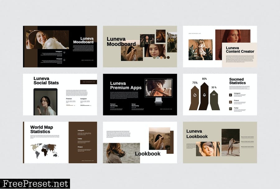 Luneva - Powerpoint Template NPGJ5DT