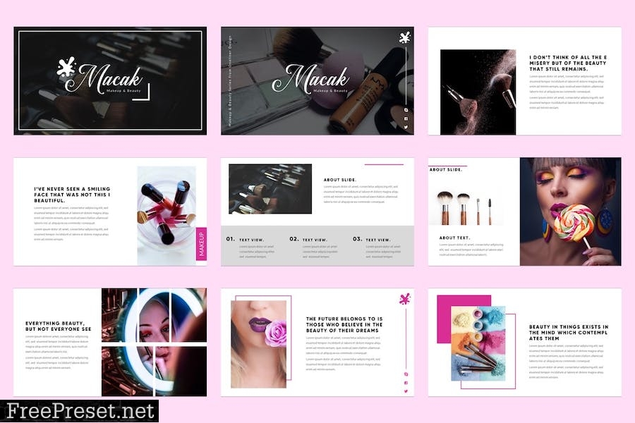 Macak - Beauty & Spa Powerpoint Template CLES695