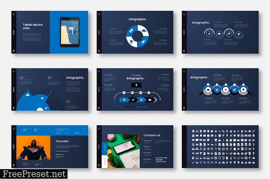 Macos – Business PowerPoint Template D354GXB