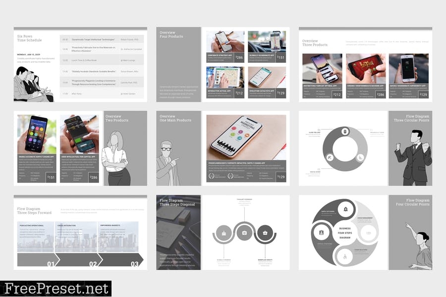 Mande : Business Profile Illustration Powerpoint JRA4F8